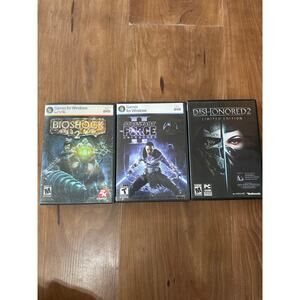 PC Game Lot - Dishonored 2 Bioshock 2 Star Wars the force unleashed
